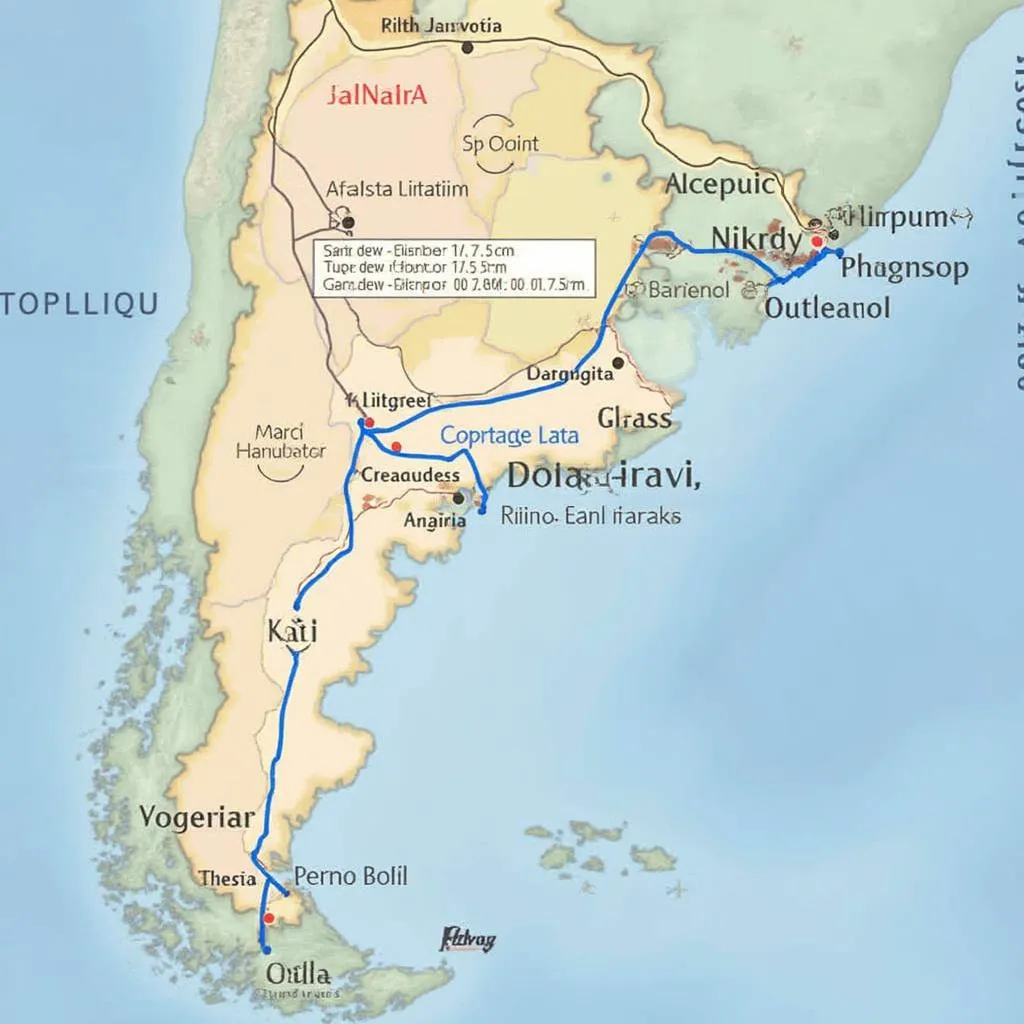 Mapa de rutas YPF